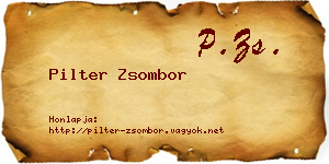 Pilter Zsombor névjegykártya